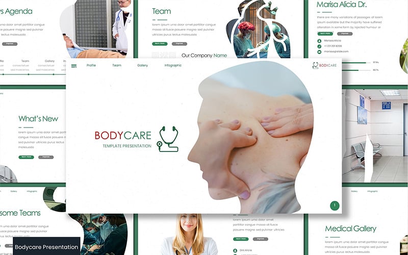 Bodycare PowerPoint template PowerPoint Template