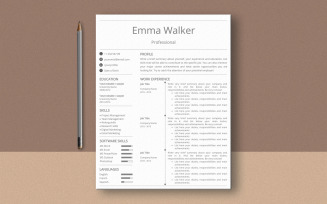 Emma Walker MS Word Resume Template