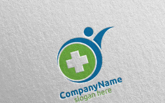 Health Care Cross Medical Hospital 63 Logo Template