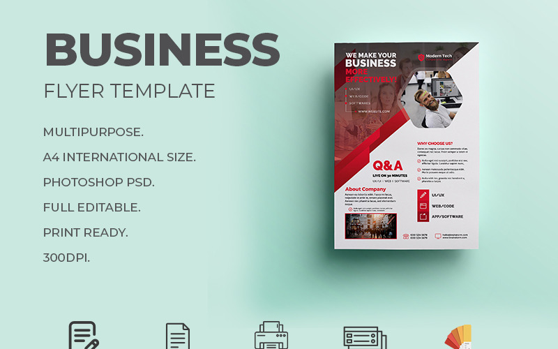 4 Color Business Flyer - Corporate Identity Template