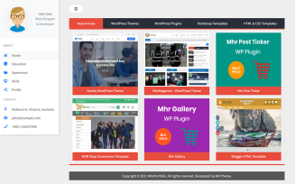 MhrPortfolio - Portfolio and Digital Item Based WordPress Theme