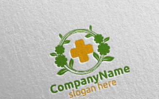 Natural Cross Medical Hospital Design 48 Logo Template
