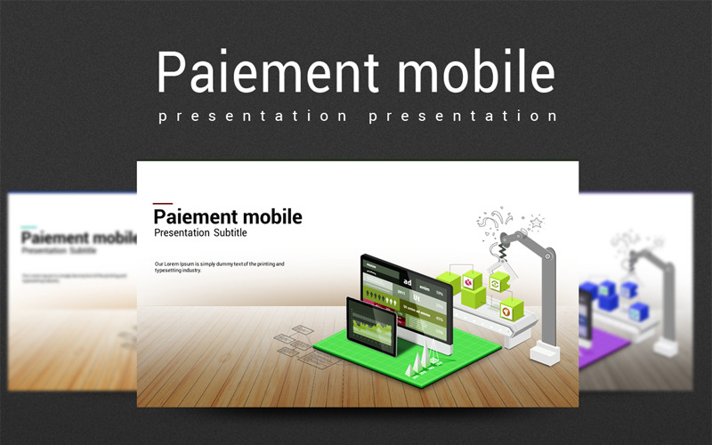 Paiement Mobile PowerPoint template PowerPoint Template