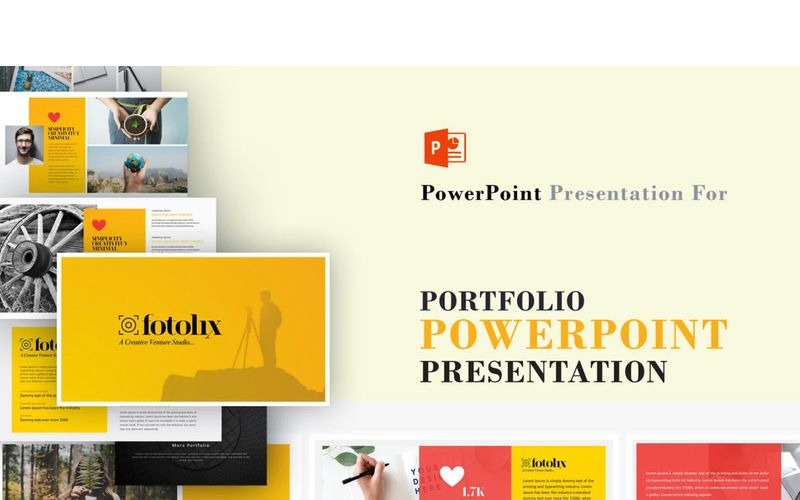 Portfolio & Photography PowerPoint template PowerPoint Template