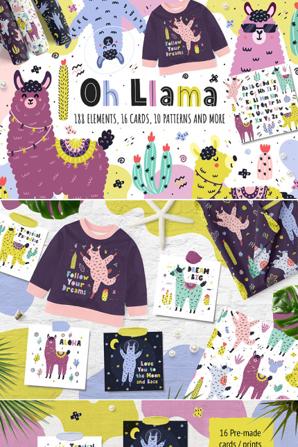 Kit Graphique #99931 Lama Alpaca Web Design - Logo template Preview