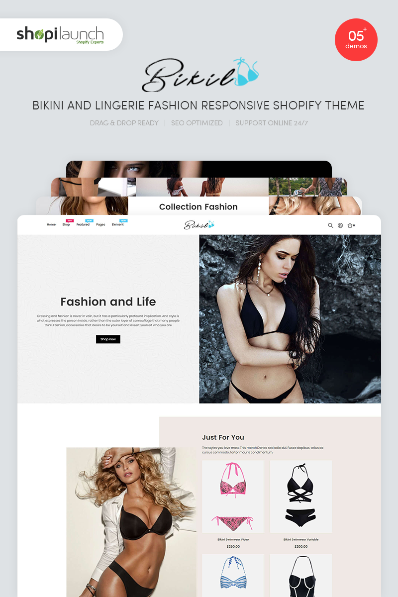 Bikil - Bikini & Lingerie Fashion Responsive Shopify Theme