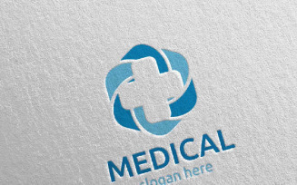 Cross Medical Hospital Design 66 Logo Template