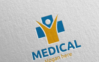Cross Medical Hospital Design 71 Logo Template