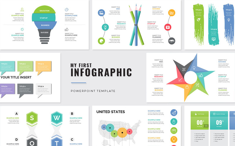 My First Infographic PowerPoint template PowerPoint Template