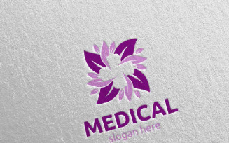 Natural Cross Medical Hospital 78 Logo Template