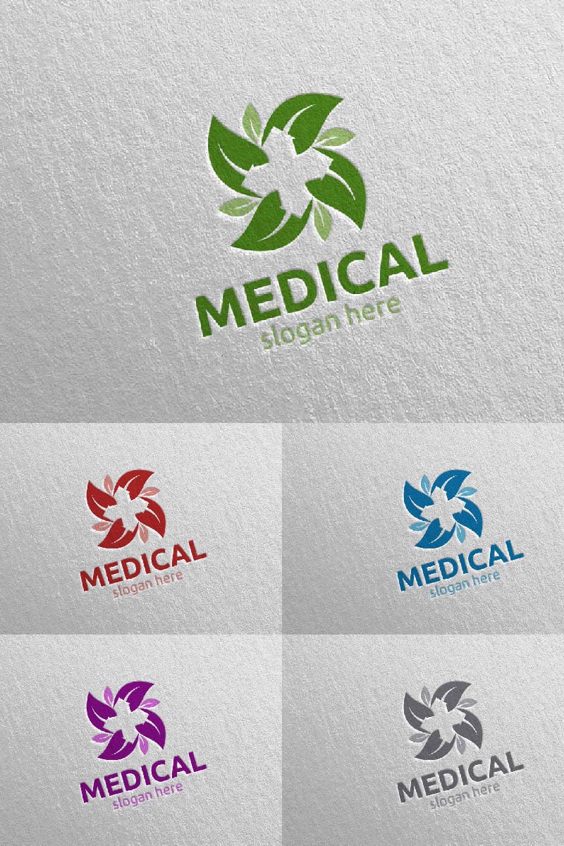 Natural Cross Medical Hospital 82 Logo Template #99963