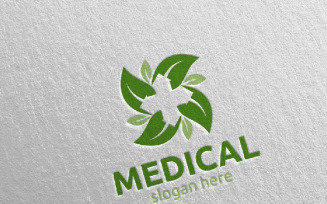 Natural Cross Medical Hospital 82 Logo Template
