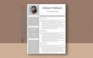Resume Template for MS Word with Cover Letter And References Letter