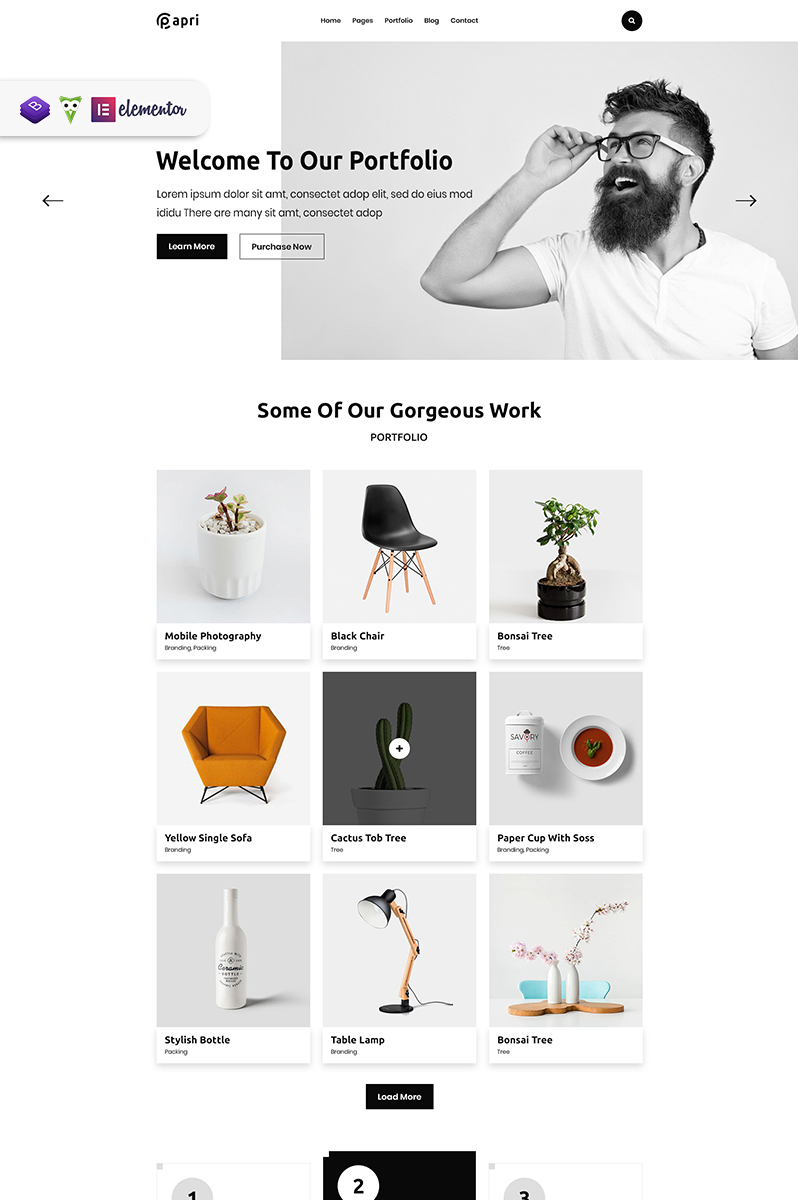 WordPress motiv "Papri - Portfolio Creative" #99945