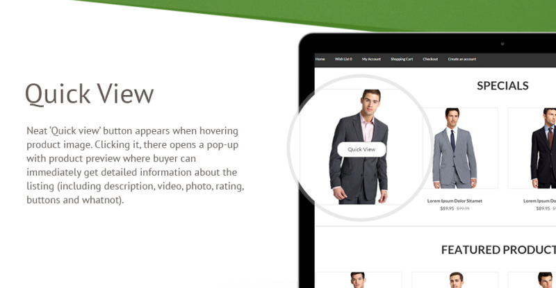 Men's Corporate Fashion Shop OpenCart Template - Features Image 2