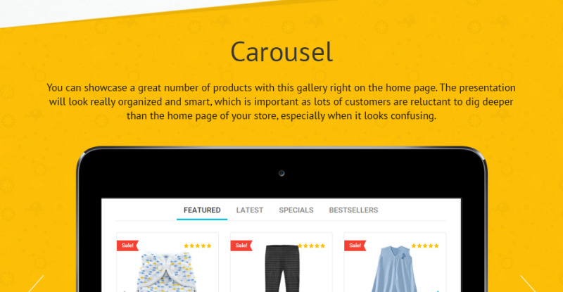 Infant Clothing Store OpenCart Template - Features Image 13