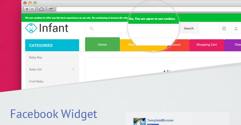 Infant Clothing Store OpenCart Template - Features Image 9