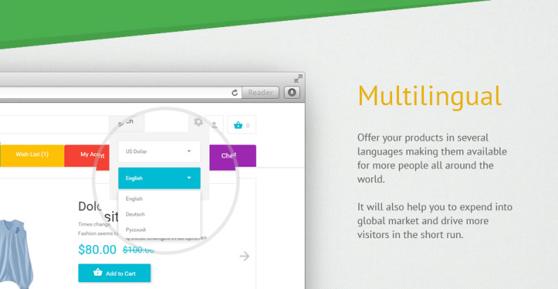 Infant Clothing Store OpenCart Template - Features Image 2