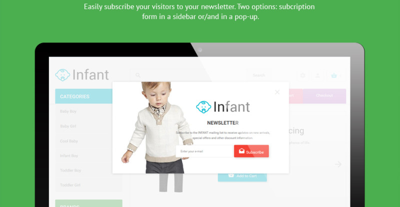 Infant Clothing Store OpenCart Template - Features Image 6