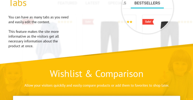 Infant Clothing Store OpenCart Template - Features Image 20