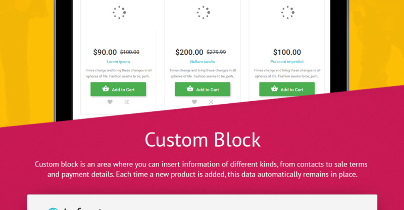 Infant Clothing Store OpenCart Template - Features Image 4