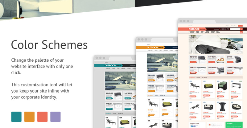 Tema de PrestaShop para muebles de exterior - Características Imagen 3