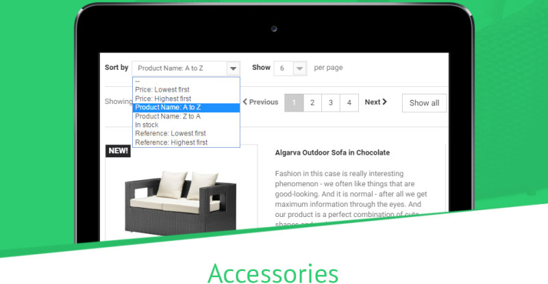 Tema de PrestaShop para muebles de exterior - Características Imagen 20