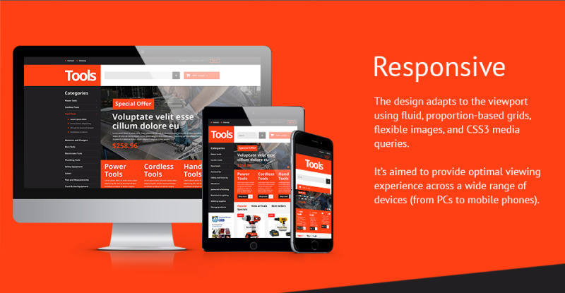 Tools and Supplies PrestaShop Theme - Features Image 1
