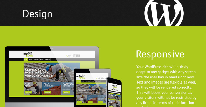 Roofing Company WordPress Theme - Features Image 1