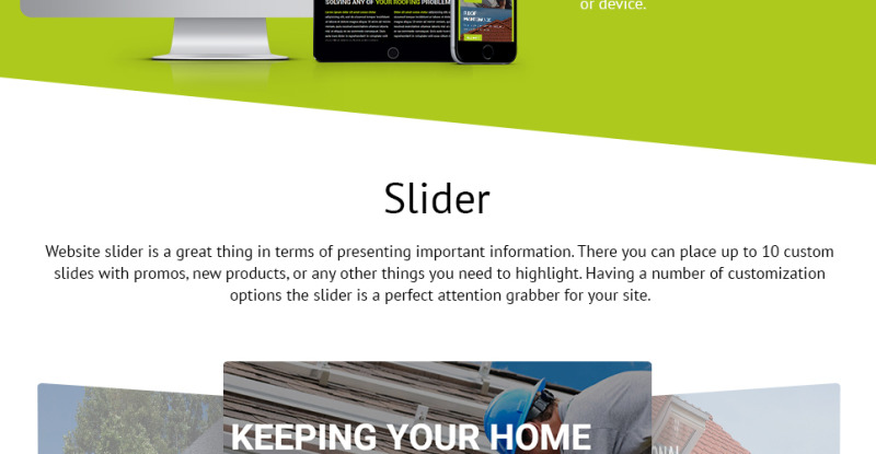 Roofing Company WordPress Theme - Features Image 2