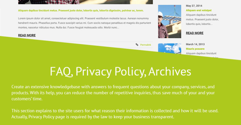 Roofing Company WordPress Theme - Features Image 22