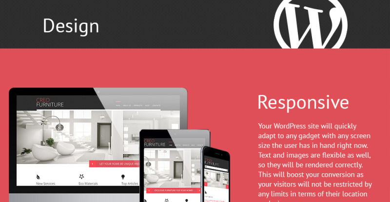 Furniture Responsive WordPress theme - Features Image 1