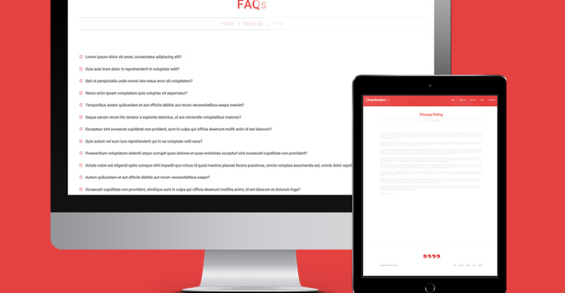 Energetic Cheerleaders WordPress Theme - Features Image 32