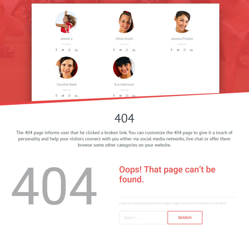 Energetic Cheerleaders WordPress Theme - Features Image 35