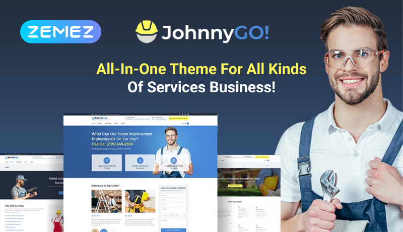 JohnnyGo - Multipurpose Home Services WordPress Theme