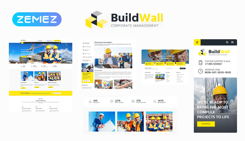 BuildWall - Construction Company Multipurpose WordPress Theme