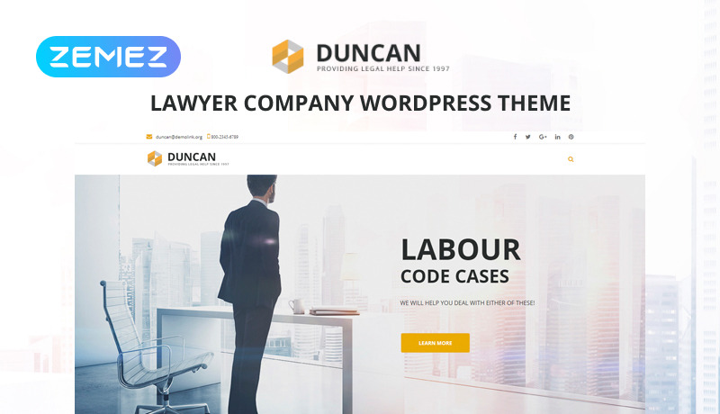 Duncan - Lawyer Company Responsive WordPress Theme