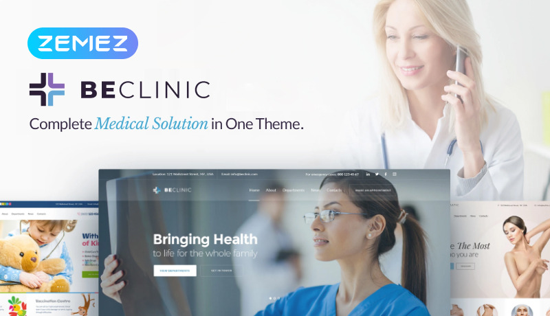 BeClinic - Multipurpose Medical WordPress Theme